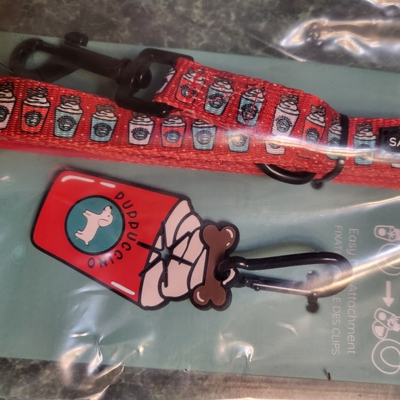 Sassy woof Dog leash, bag holder combo. Puppuchino - Picture 1 of 5